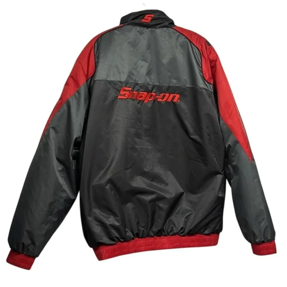 Men's Snap-On Tools Red Black Puffer Winter Utility Work‎ Jacket Coat Size L/ XL
